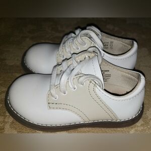 FOOTMATES Baby Youth Boys 6 Tan & White Leather Saddle Oxfords
